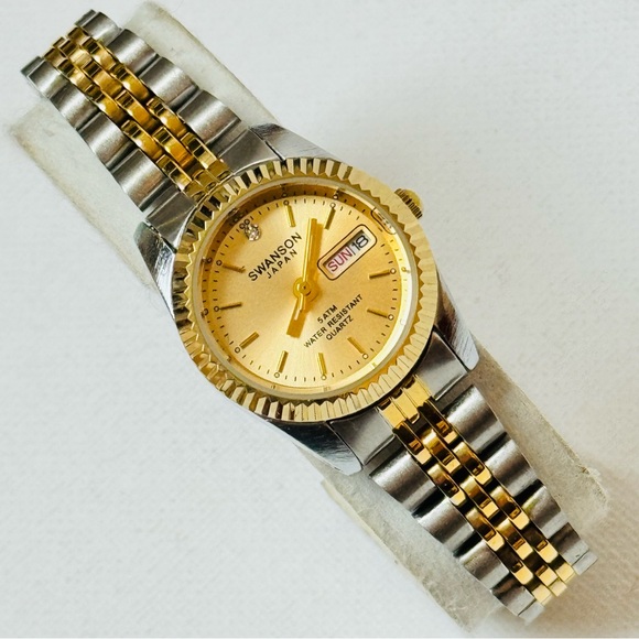 Swanson Accessories - Two-Tone Gold and Silver Women's Watch